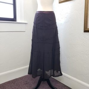 Jôn ~ Brown Textured Maxi Skirt ~ Size 8